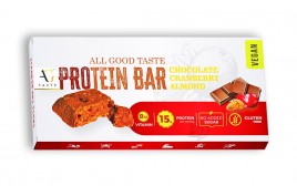All Good Taste Protein Bar Chocolate Cranberry Almond  Box  45 grams